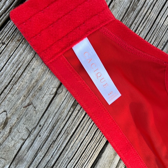Cacique Lane Bryant NWT Cherry Red Smooth Balconette Bra 44D - Picture 7 of 8